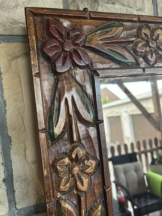 Drewniane meble ,lustro ,komoda,wieszak rzeźbione