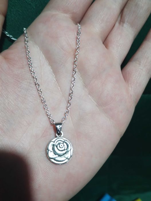 Naszyjnik srebrny medalik komunia łańcuszek srebrny św. Krzysztof