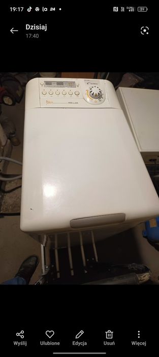 Pralka candy od góry ładowana