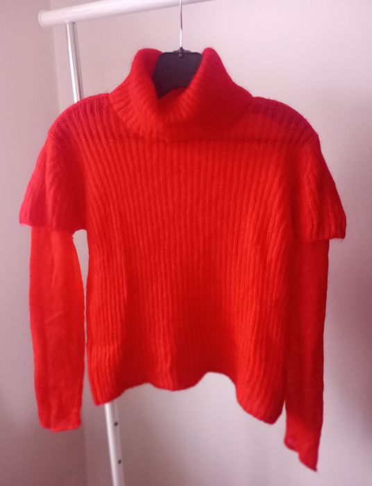 Golf półgolf sweter moher wełna M/L