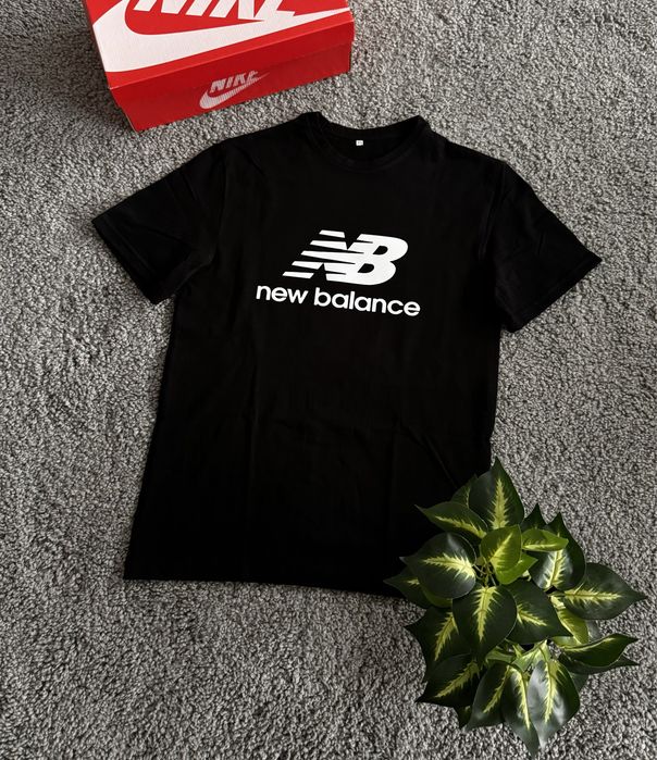 Футболка New Balance / Базова чорна футболка Нью Беланс / Нб Nb