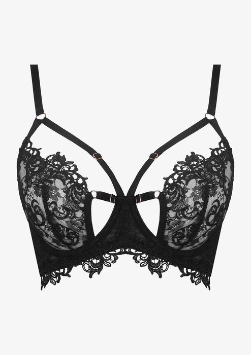 Komplet bielizny biustonosz figi Poupee Marlin 75 B czarny