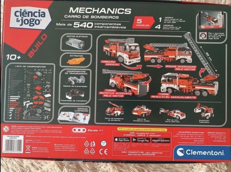 Carro bombeiros motor elétrico