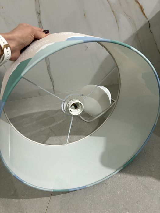 Lampa wisząca Hill niebiesko-zielona E27 Inspire