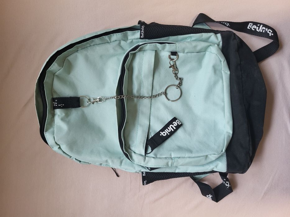 Plecak szkolny - miętowy.