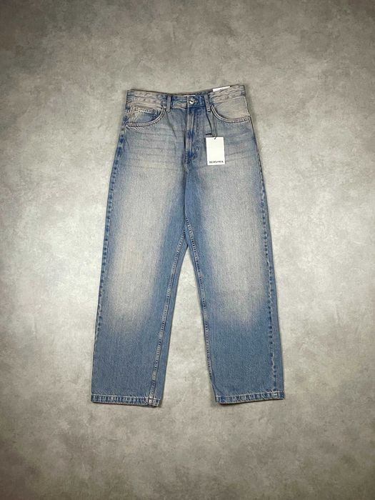 Джинси BERSHKA Baggy Fit Чоловічі Широкі Мішкуваті Сині На Осінь Нові