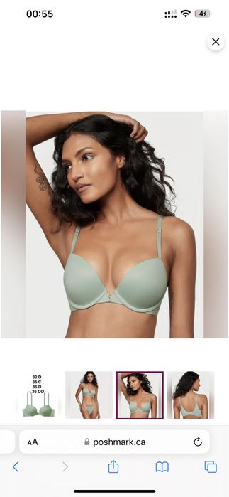 Бюстгальтер Victoria’s Secret ліфчик новий push-up plunge bra 36DD/E80