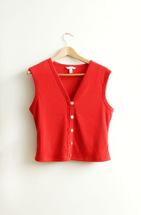Koszulka top kamizelka czerwona H&M L