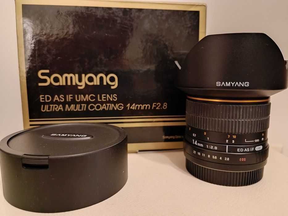 Samyang 14 2.8 ED AS IF UMC L do Canon lub Sony - jak nowy L