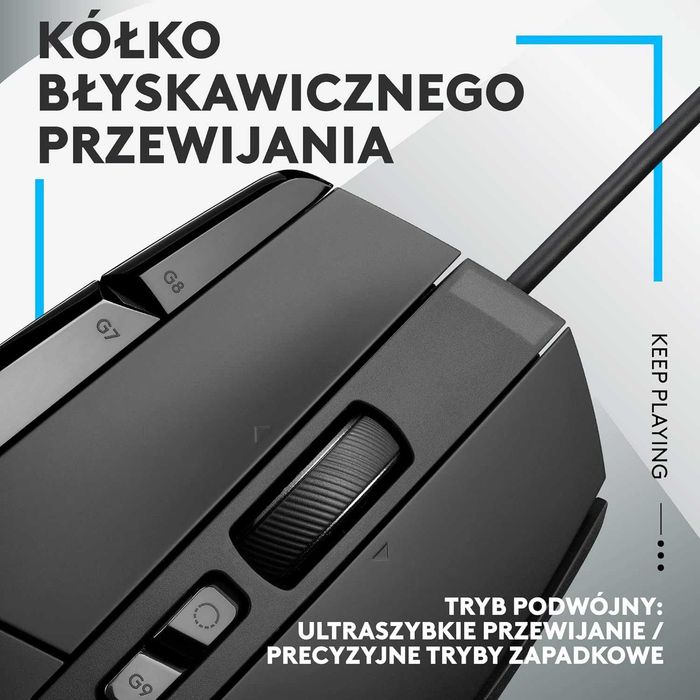 Mysz gamingowa Logitech G502X HERO 25K, 11 przycisków, RGB LIGHTSYNC