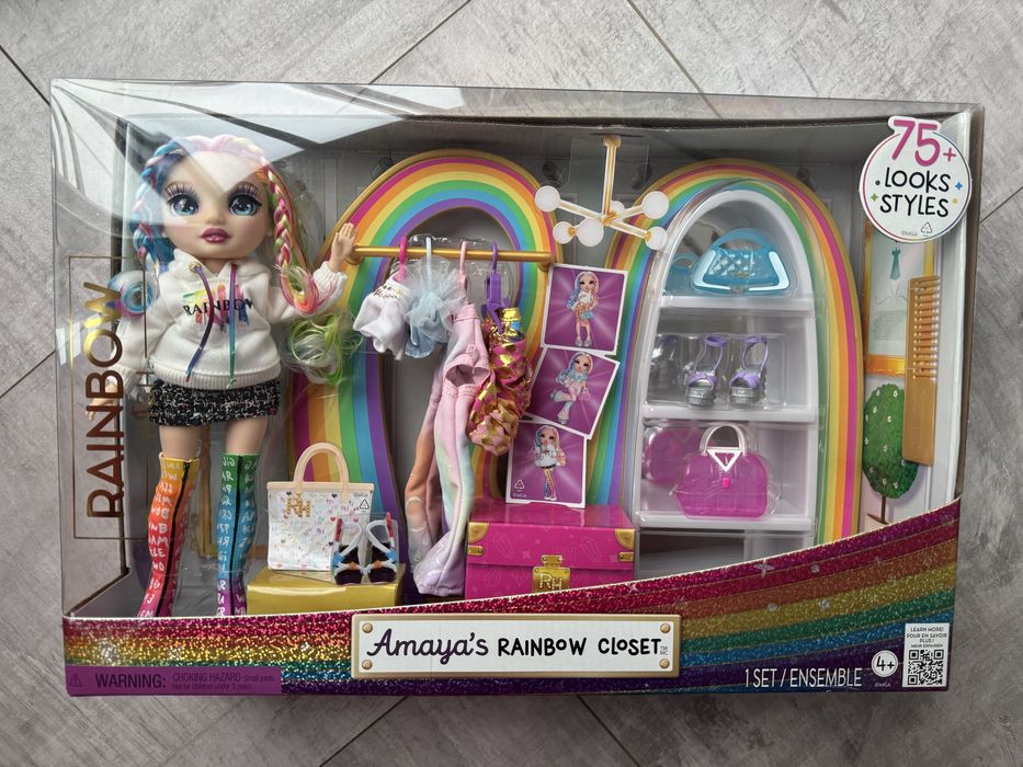Nowa lalka Rainbow High Amaya z tęczową szafą