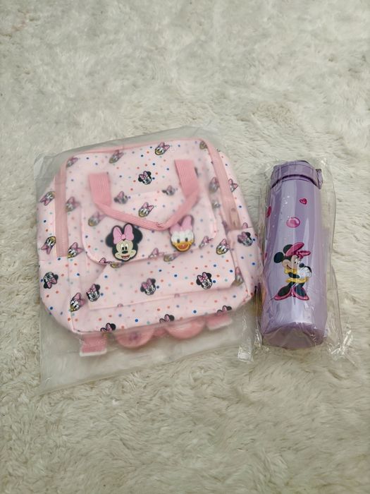 Kit Mochila + Garrafa Minnie Disney