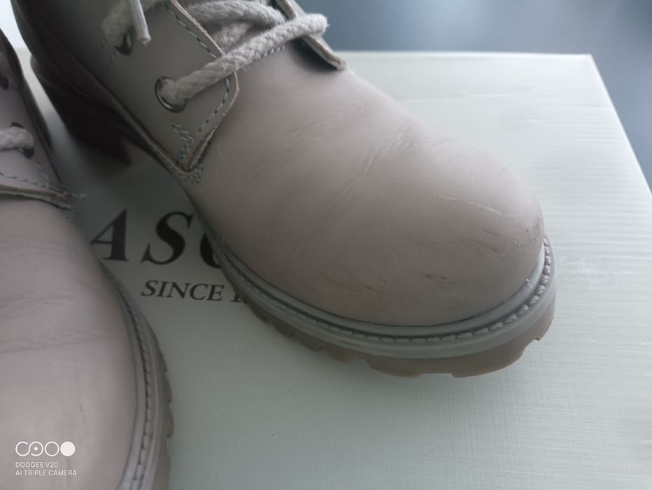 Buty zimowe 36 szare/beżowe