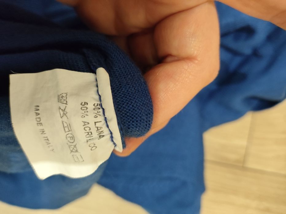 Sweter golf wełniany Essebi Milano włoski M 38 L 40 kardigan bluzka
