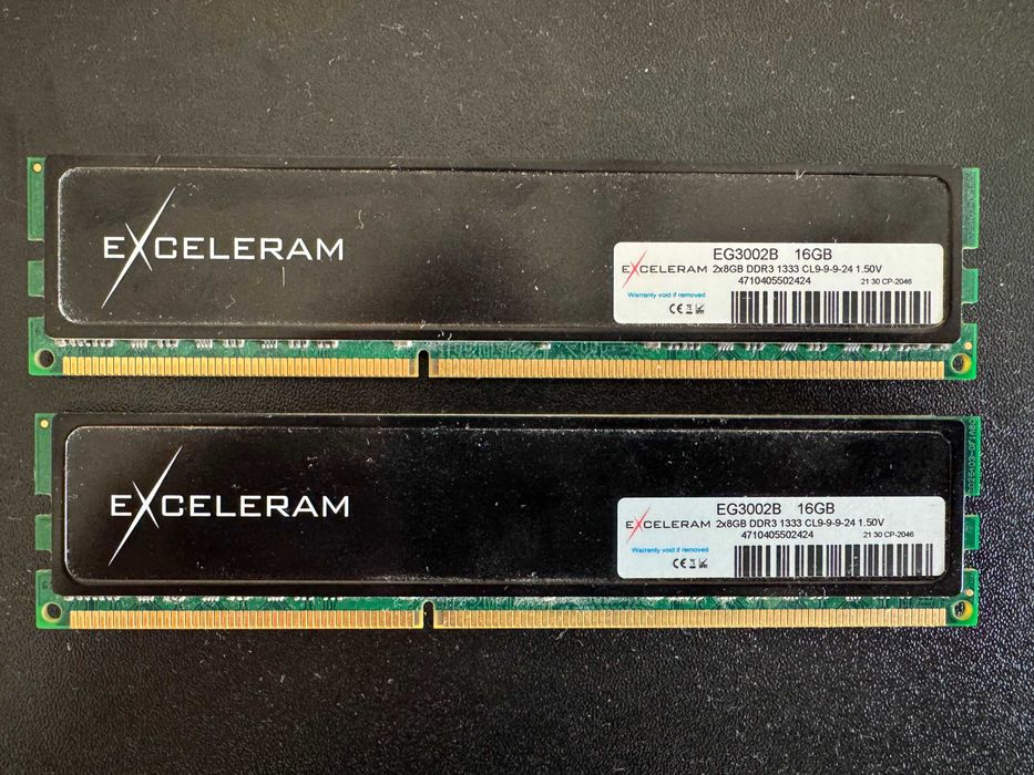 Оперативна пам'ять ОЗУ Exceleram DDR3-1333 16gb