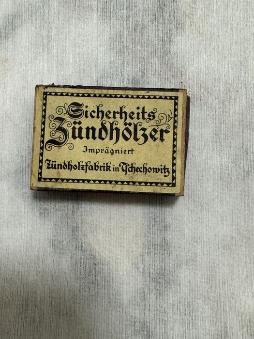 Oryginalne niemieckie zapałki kolekcjonerskie - Tschechowitz / Haushaltsware.