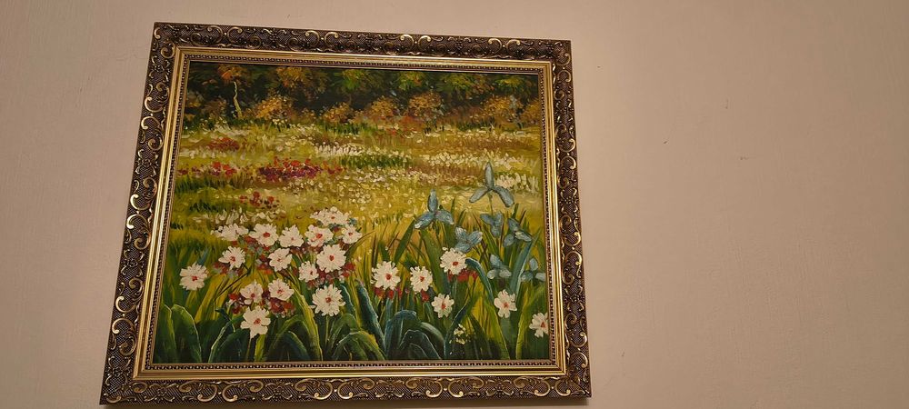 Obraz landszaft kwiaty na łace 62 cm 72 cm