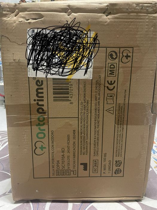 Cadeira de Banho Acolchoada com Sanita Portátil