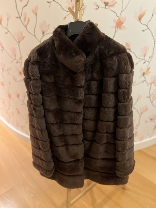 Casaco de pele genuína do designer francês Georges Rech