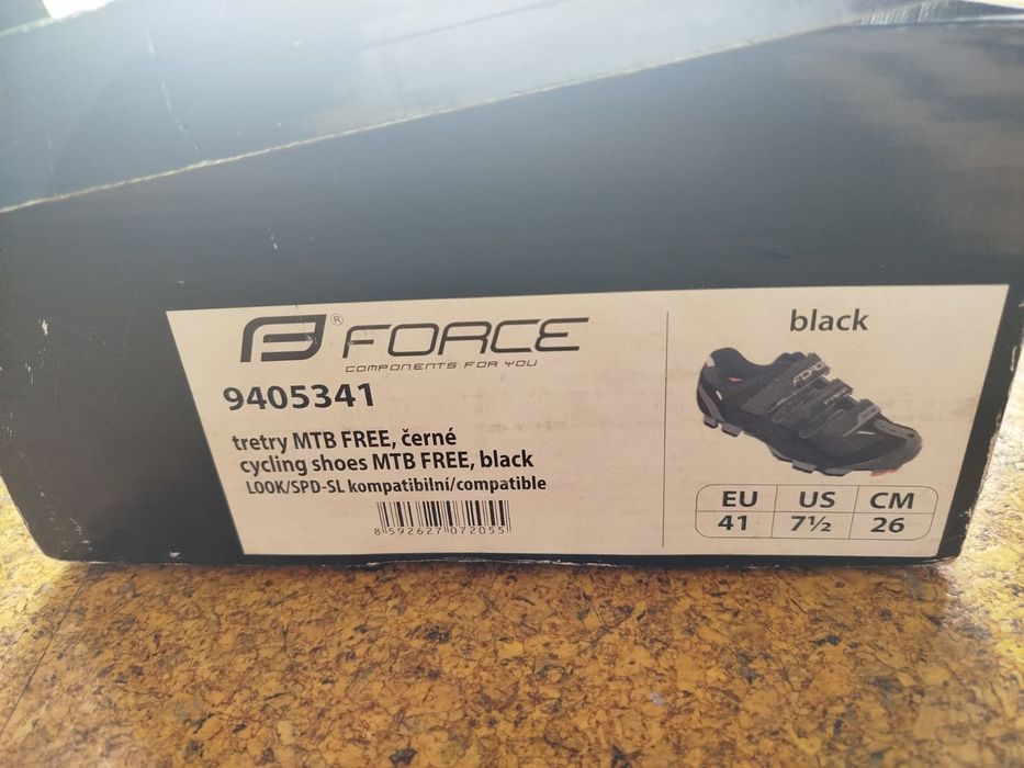 Sapatos Ciclismo BTT Force MTB FREE – Tam. 41 (Novos na Caixa)