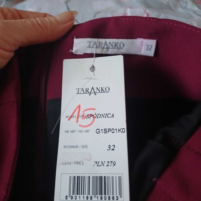 Spódnica Taranko 34 burgund