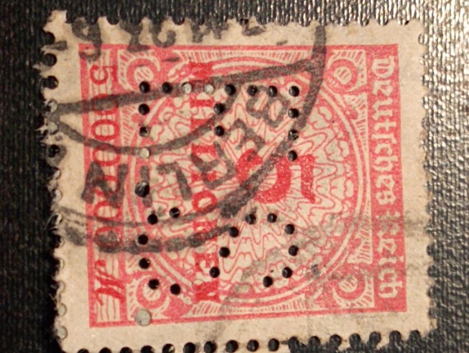 2 selos de inflação 1923  - Era da hiperinflação na Alemanha