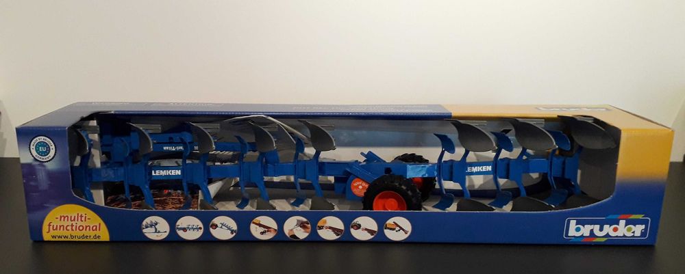 Bruder Pług obracalny duży Lemken pasuje do ciągników skala 1:16