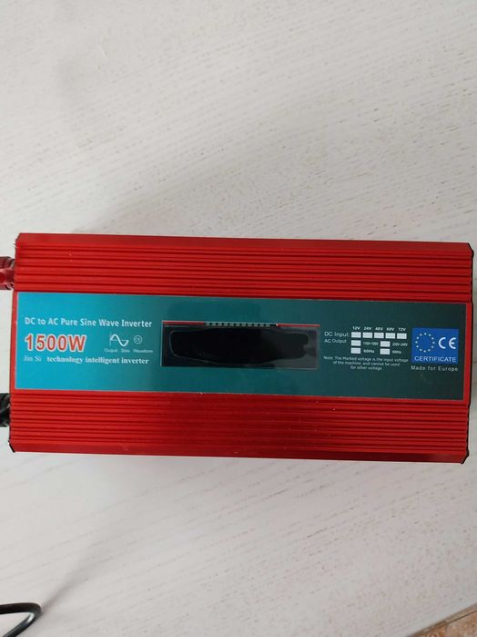 ІНВЕРТОР 12v -220v 1500вт чистий синосоід і USB