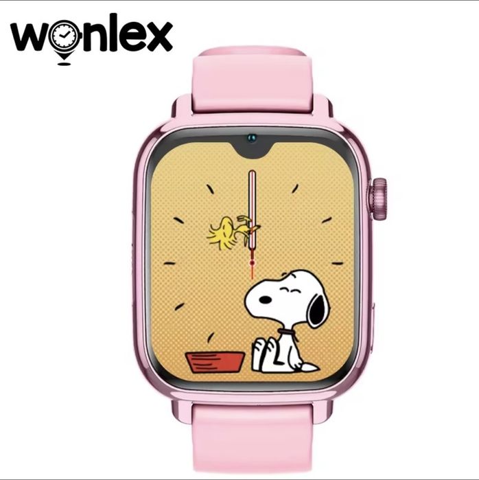 Дитячий смарт-годинник Wonlex KT34 4G (Pink) — Відеозв'язок, GPS, SOS
