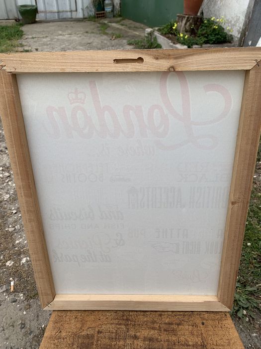 Quadro estampado em tela