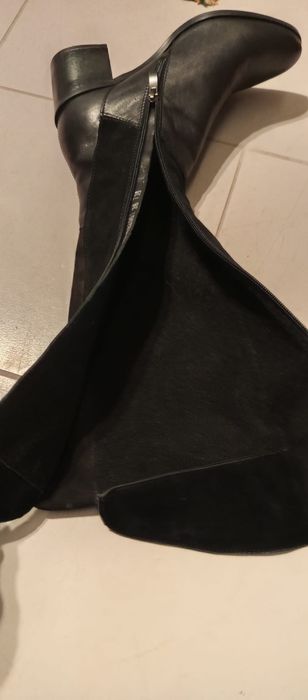 Skórzane kozaki rozmiar 38