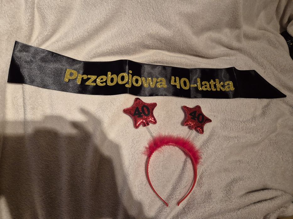 Zestaw 40-latki szarfa i opaska