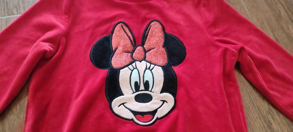Bluza aksamitna Minney Myszka, 125-134