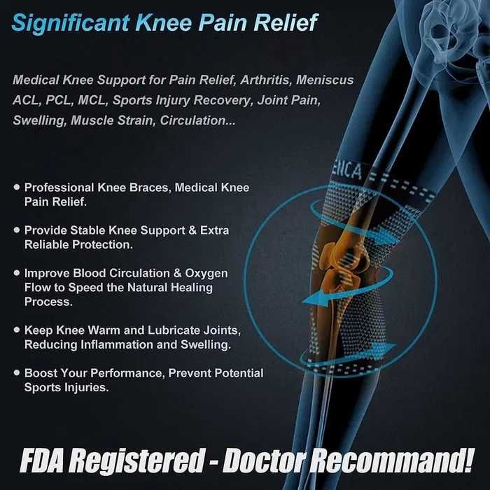 Nowa opaska na kolano / orteza / stabilizator NEENCA !R-XXL! A1397!