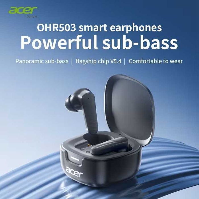 ACER OHR503 słuchawki bezprzewodowe dokanałowe czarne nowe