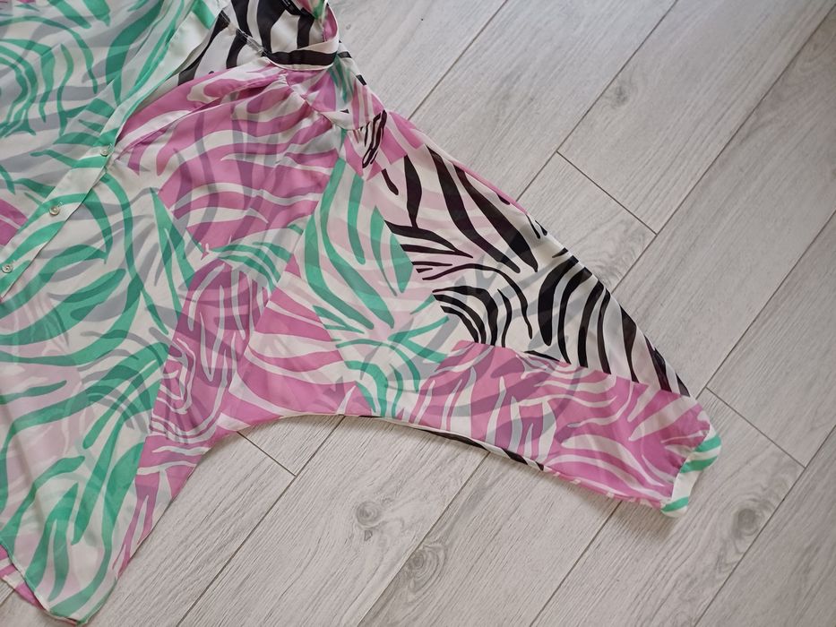 Koszula we wzory, krój oversize, Zara, rozmiar 36