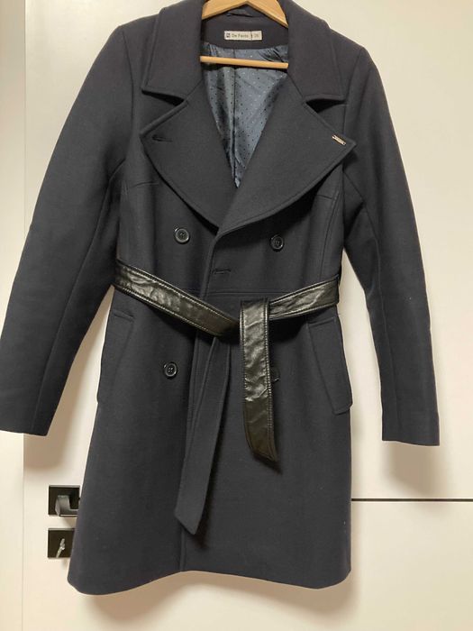 Granatowy płaszcz rozm. 36