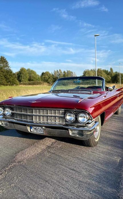 Cadillac 1962 kabriolet cabrio czerwony klasyk auto samochód do ślubu