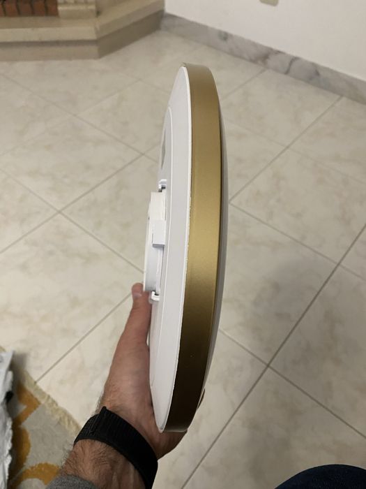 Dois Candeeiros de led com orla dourada 30 cm