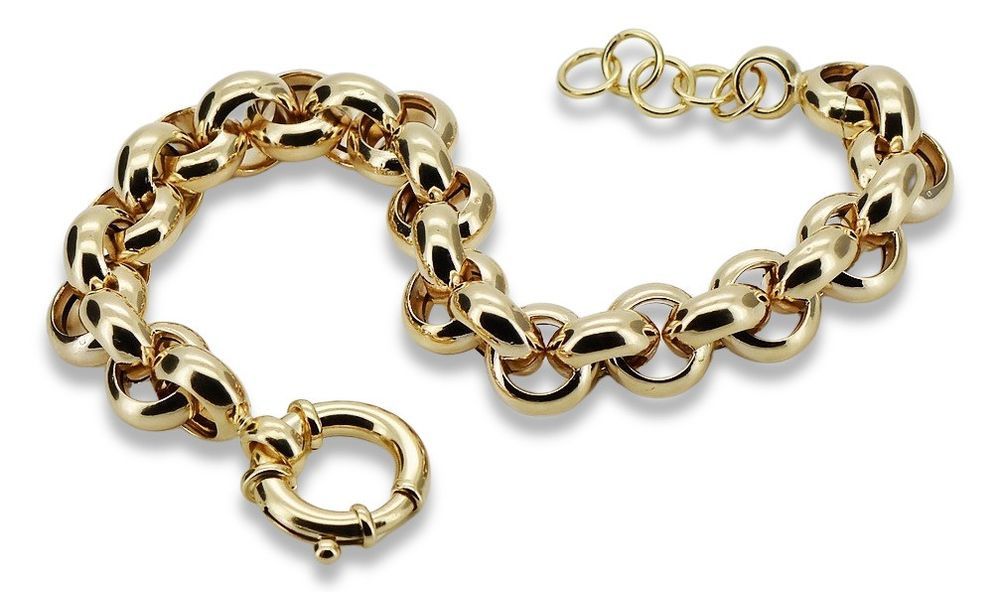 Złota Damska bransoletka 14k 585 włoska Ankier charms cb025y16g Gdańsk