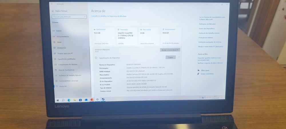 Portátil Lenovo Y520-15IKBN