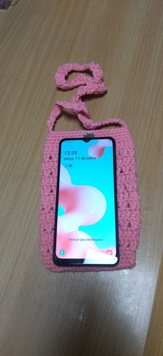 Bolsa Rosa para telemóvel ou cartão da escola