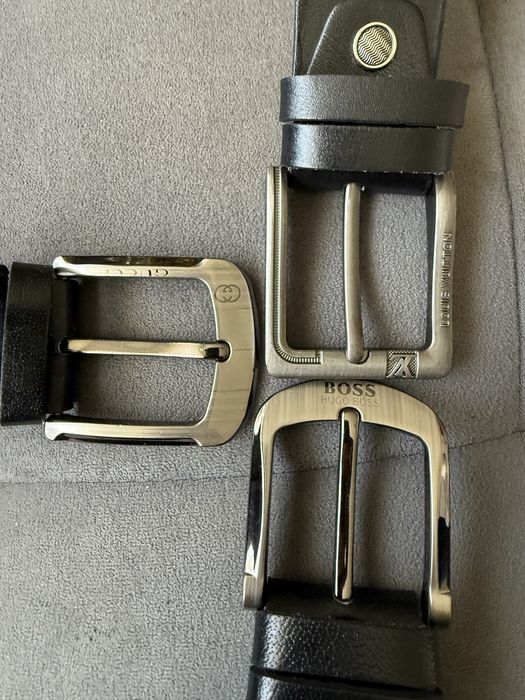 Pasek do spodni z włoskiej skory z klamra z logo