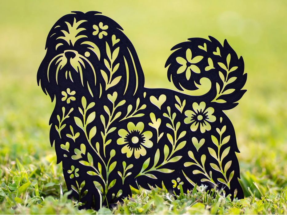 Decoração Jardim Cão Shih Tzu