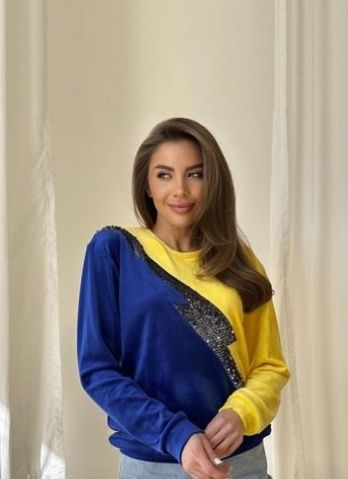 Патріотична велюрова кофтинка, кофта, світшот, реглан