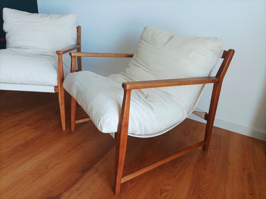 2 Poltronas Zara com almofada de pena removível