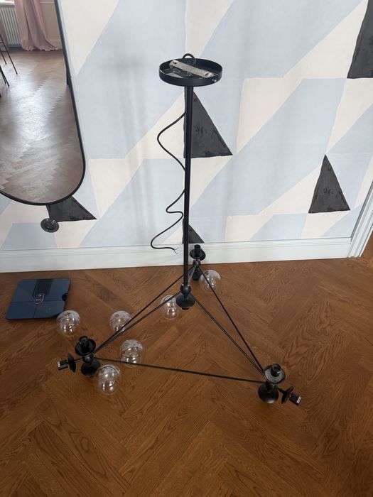 Duża designerska lampa ANKA 10, 10×E27, 9 kloszy – 120 cm