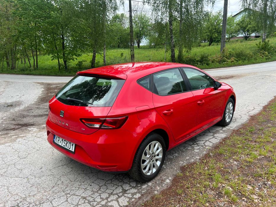 Seat Leon III 1.6 TDI 105KM Hatchback 5D Czerwony Piękny Alufelgi PDC