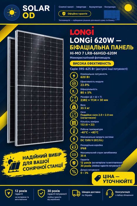 ‼️105$‼️Longi HI-MO7 LR8-66HGD 615W
