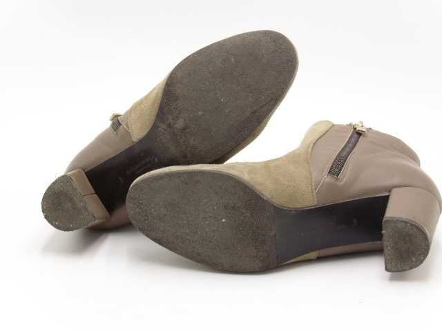 Botki Baldowski skóra naturalna r 38 beżowe ocieplane